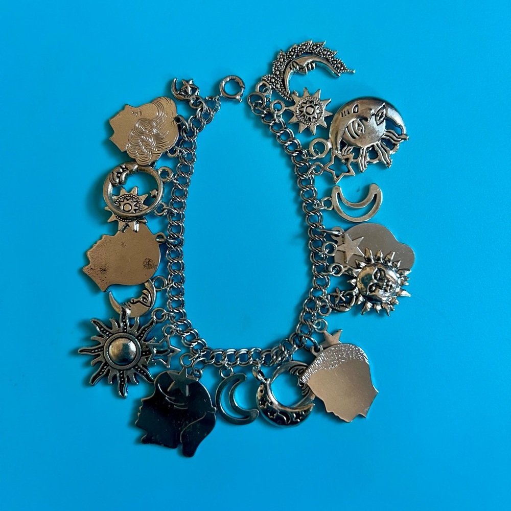 Vintage Sterling Silver Charm Bracelet